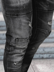 Spodnie jeansowe męskie slim fit czarne OZONEE NB/MP0155N