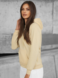 Bluza z kapturem damska ecru OZONEE JS/W02/67Z