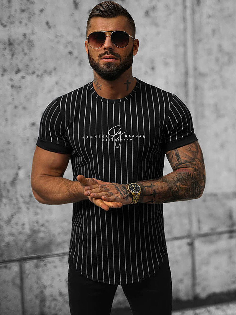 Футболка чоловіча Чорна OZONEE P1111