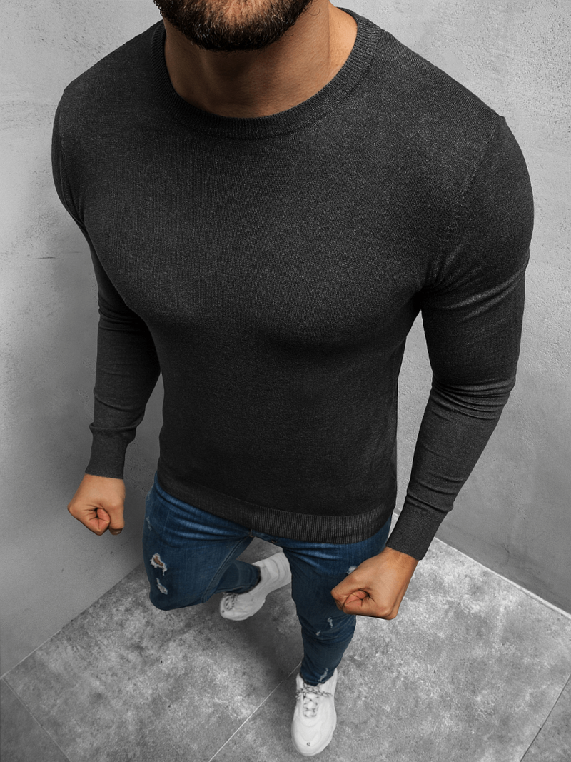 Sweter męski grafitowy OZONEE TMK/YY01/13