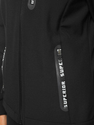 Kurtka softshell damska z kapturem czarna OZONEE JS/HD185/1