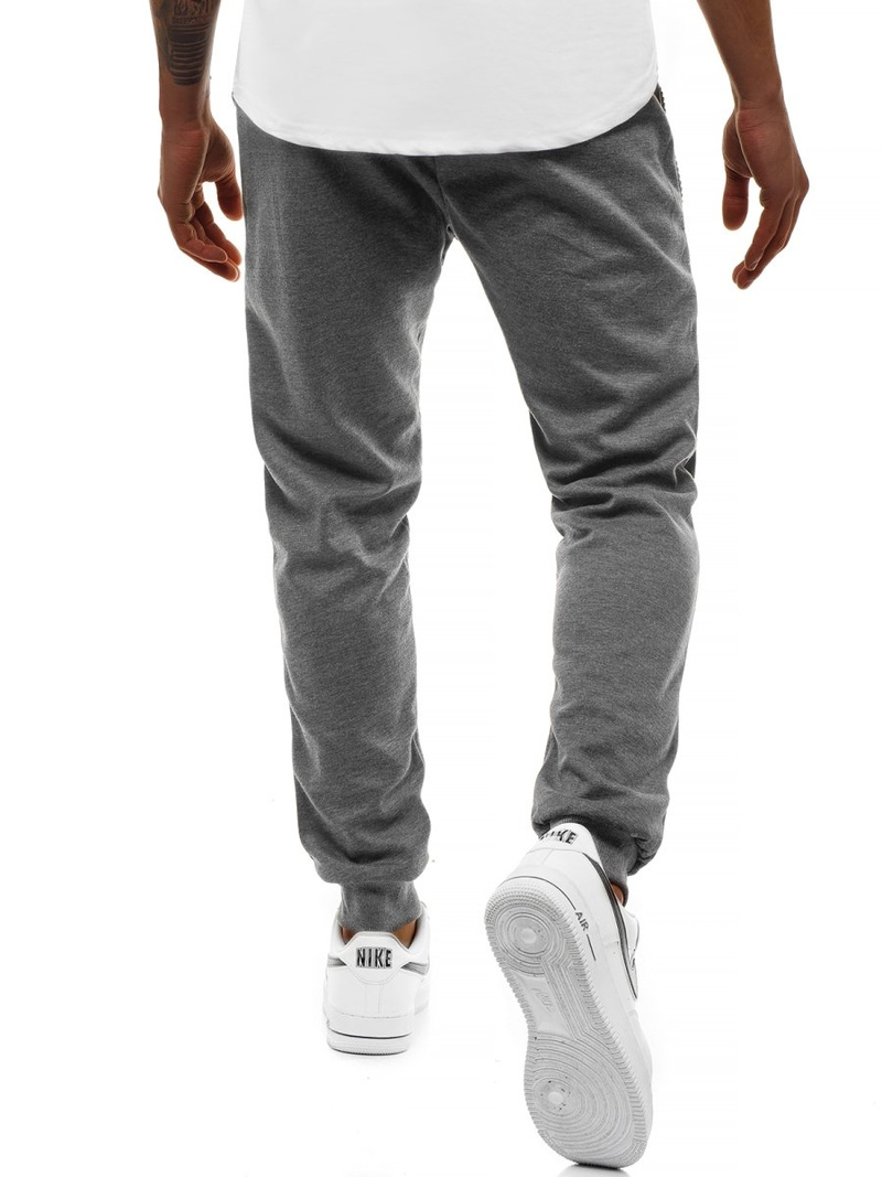 Spodnie dresowe męskie grafitowe OZONEE JS/JZ11015