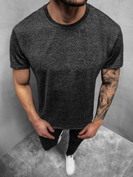 T-Shirt męski ciemno-grafitowy OZONEE JS/S01Z