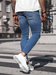 Spodnie jeansowe męskie niebieskie OZONEE DP/0058