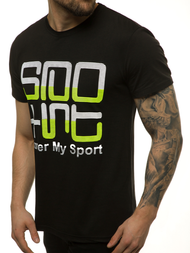 T-Shirt męski czarny OZONEE JS/M18323