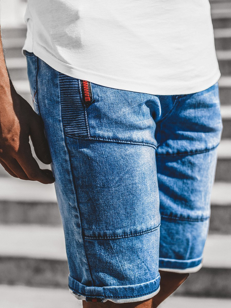 Spodenki jeansowe męskie niebieskie OZONEE RF/HY348