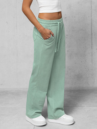 Spodnie jeansowe damskie wide leg miętowe OZONEE O/330097