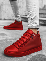 Sneakersy wysokie czerwone OZONEE G/222