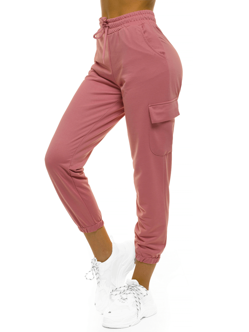 Spodnie dresowe damskie różowe OZONEE O/MB2001/21