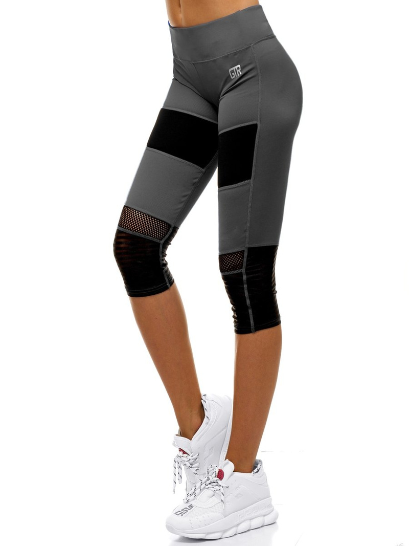 Legginsy damskie krótkie grafitowe OZONEE X/1253