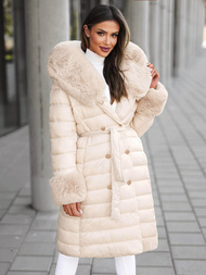 Жіноче пальто Бежевий OZONEE JS/5M3160/254Z