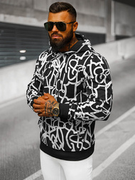 Толстовка Чоловіча Чорно-Бiла OZONEE JS/8B1139/1