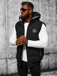 Kamizelka męska z kapturem czarna OZONEE JS/84M3028/392/X