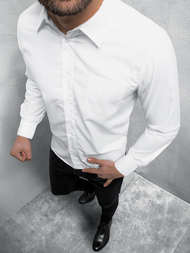 Класична сорочка чоловіча Бiла OZONEE JS/HH038/45