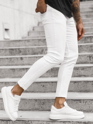 Spodnie jeansowe męskie białe OZONEE DP/586/R1