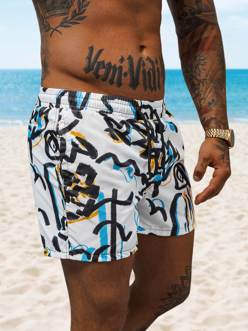 Spodenki kąpielowe męskie białe OZONEE O/22205006