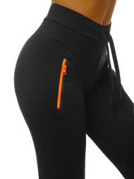 Spodnie dresowe damskie czarne OZONEE O/9932