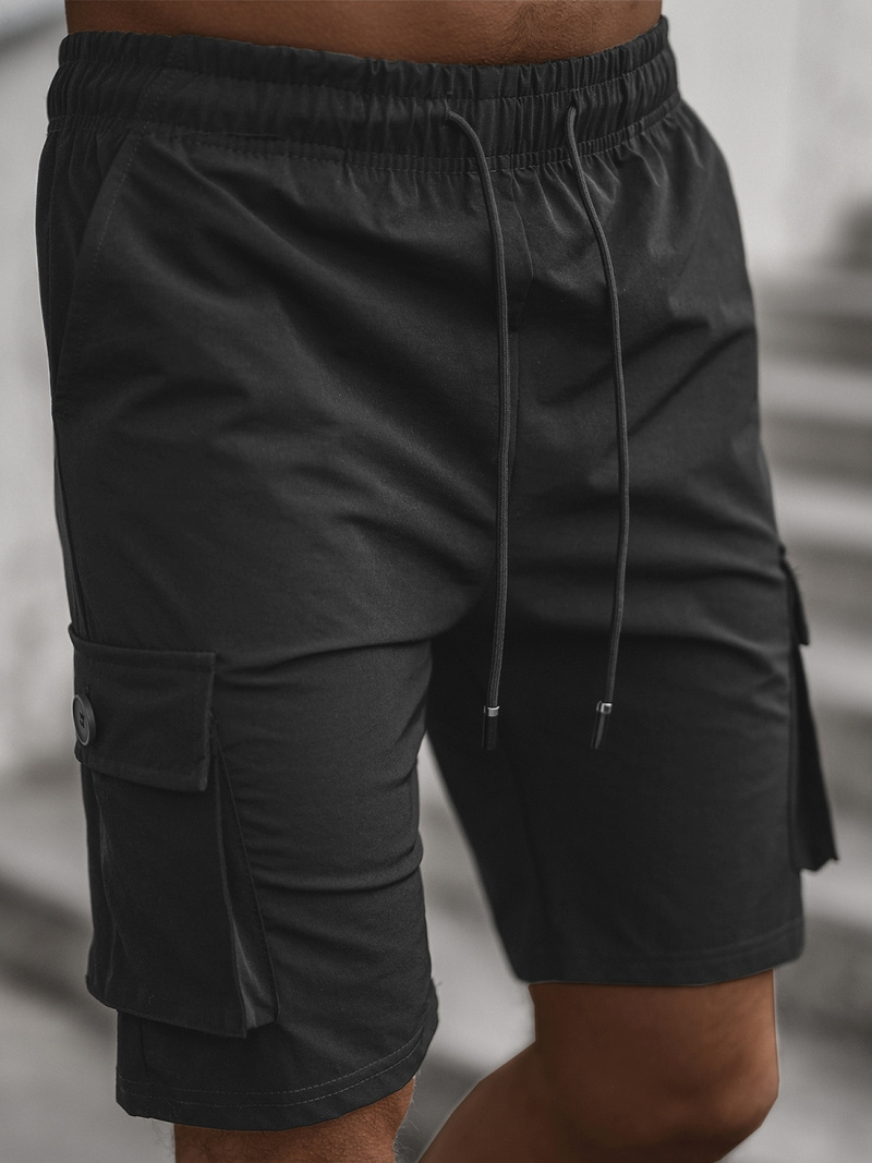 Spodenki męskie chino czarne OZONEE T/DC469