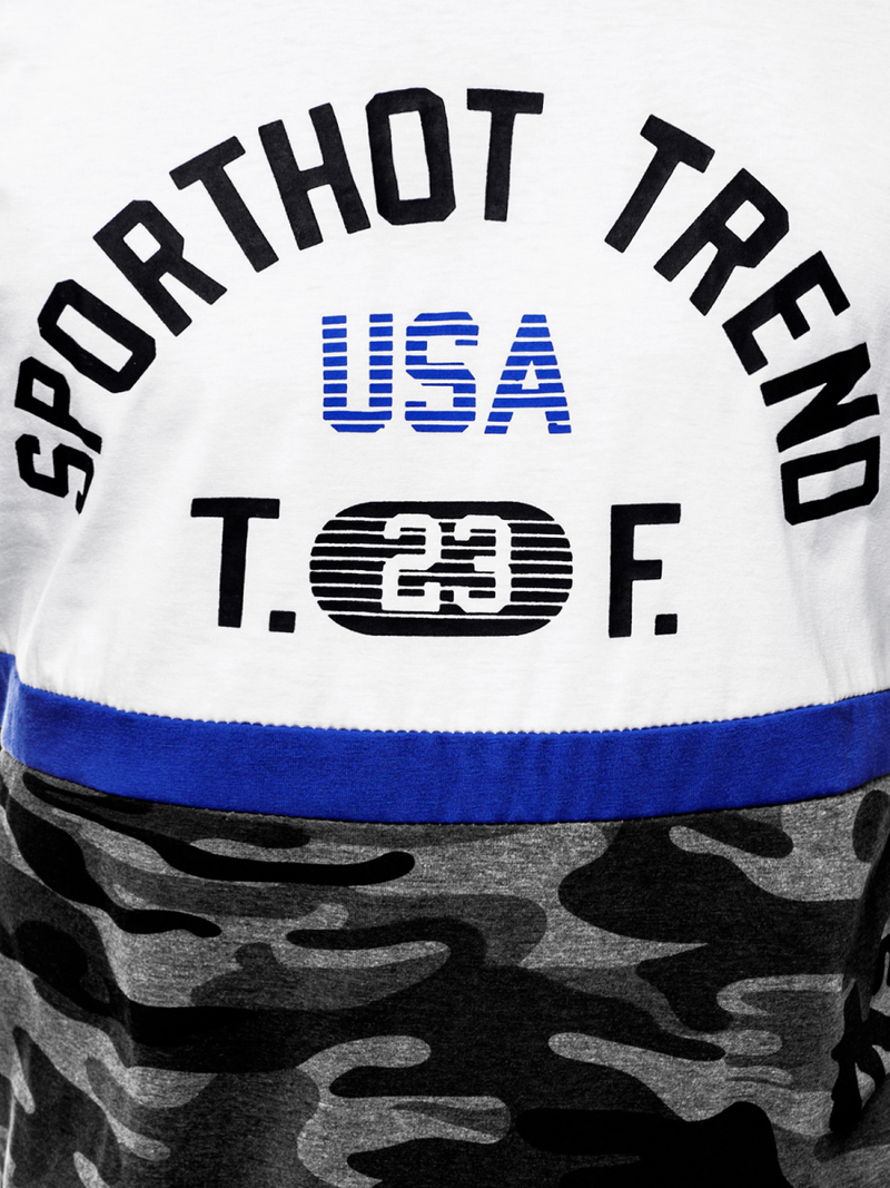 T-Shirt męski biały OZONEE JS/SS10983