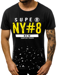 T-Shirt męski czarny OZONEE JS/KS2028Z