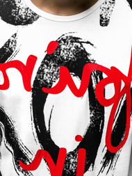 T-Shirt męski biały OZONEE JS/KS1985Z