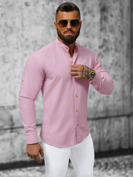Класична сорочка чоловіча Яскраво-Рожева OZONEE O/V37