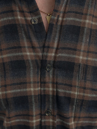 Koszula męska w kratę granatowa OZONEE V/V177Z