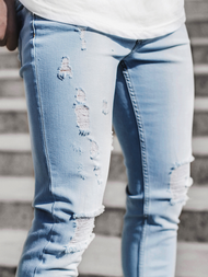 Spodnie jeansowe męskie jasno-niebieskie OZONEE G/3019