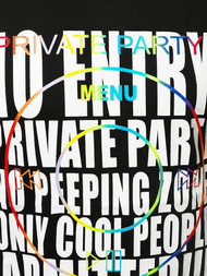 T-Shirt męski z nadrukiem czarny OZONEE JS/KS2361Z