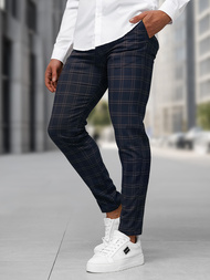 Spodnie męskie chino materiałowe granatowe OZONEE DJ/5632Z