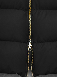 Kurtka zimowa damska długa pikowana czarna OZONEE JS/5M3231/392Z