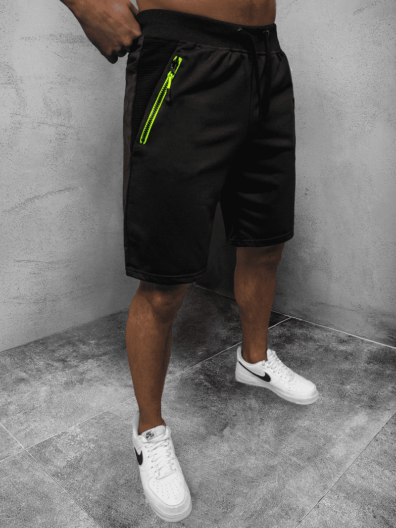 Spodenki dresowe męskie czarne OZONEE JS/68K10270