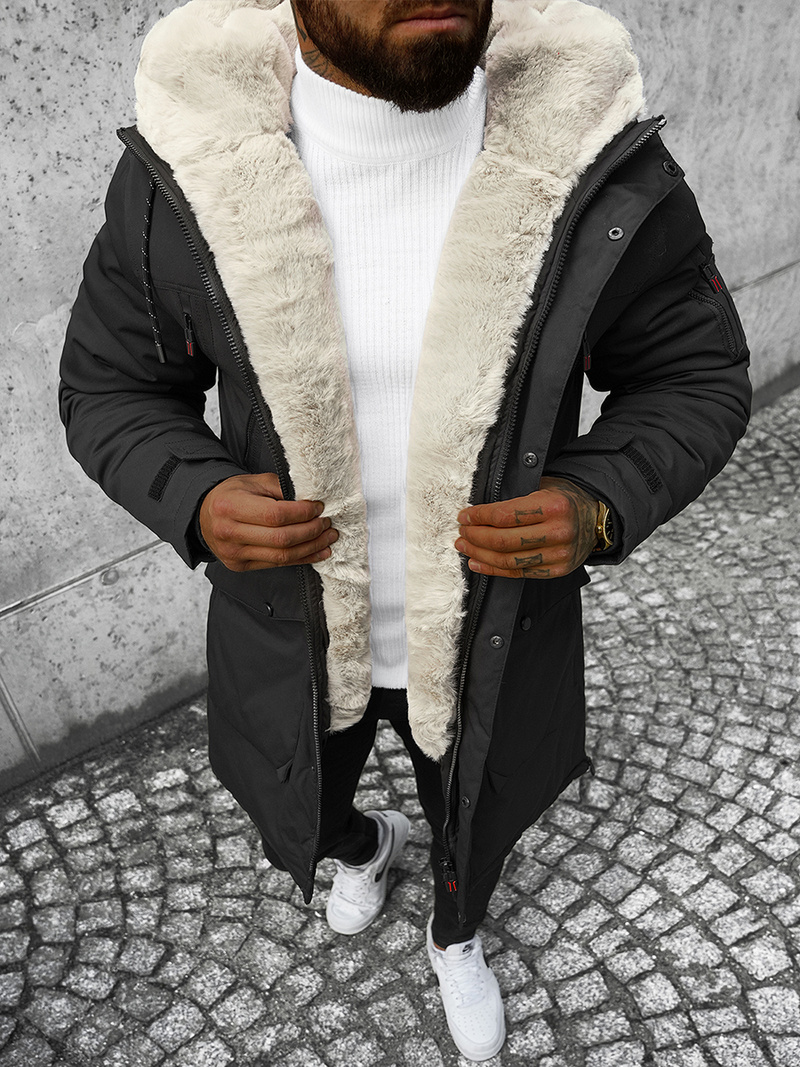 Kurtka zimowa męska czarna OZONEE JS/22M50/392