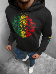 Bluza z kapturem męska czarna OZONEE O/HM613Z