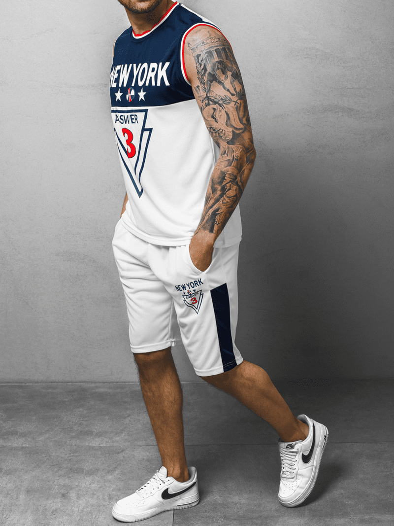 Спортивний костюм чоловічій Бiлий OZONEE JS/68C10169