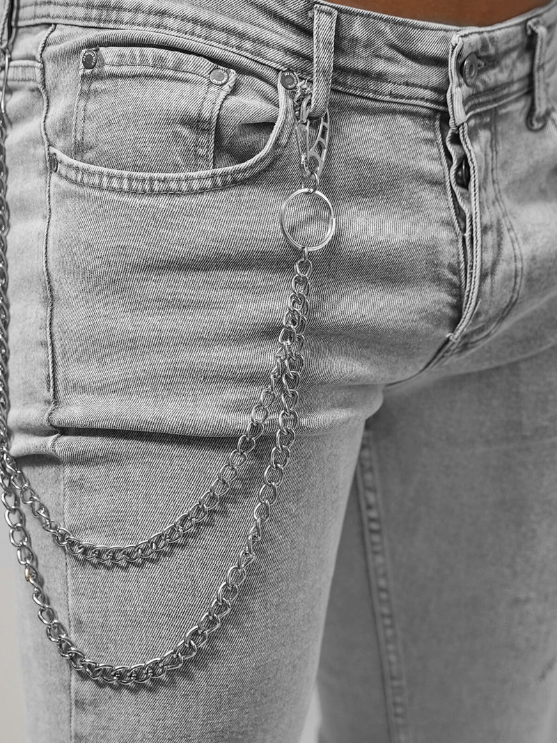 Spodnie jeansowe męskie szare OZONEE O/273SPZ