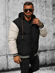 Kurtka męska pikowana czarna OZONEE JS/31M5002