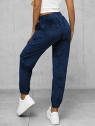 Spodnie dresowe damskie welurowe granatowe OZONEE JS/92K528/66