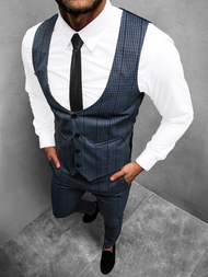 Чоловічий комплект - жилетка та штани чінос Сапфіровий OZONEE DJ/5616