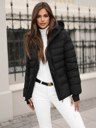 Kurtka zimowa damska pikowana czarna OZONEE JS/M769/392Z