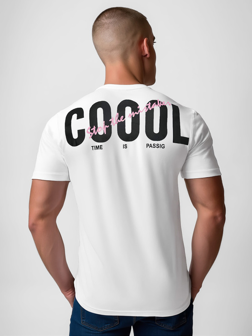 T-shirt męski biały OZONEE O/T1278/1Z