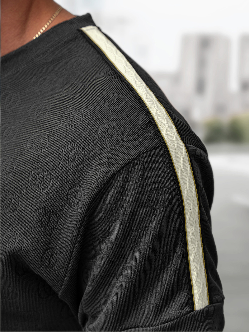 Komplet dresowy męski krótki ciemno-grafitowy OZONEE O/QQ1621AB