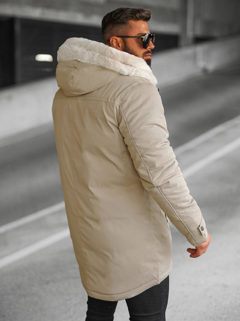 Kurtka zimowa męska beżowa OZONEE JS/22M319/62Z