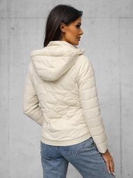 Kurtka damska pikowana ecru OZONEE JS/16M9239/62