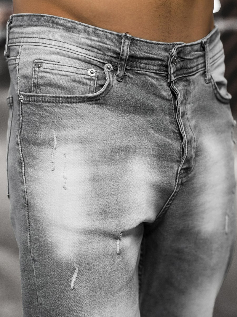 Spodnie jeansowe męskie szare OZONEE DP/743