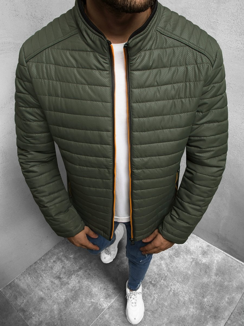 Kurtka przejściowa męska zielona OZONEE N/6885/4