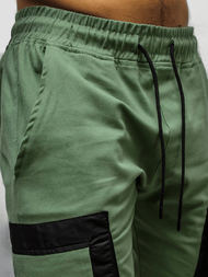 Spodnie męskie chino joggery miętowe OZONEE G/11131