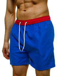 Spodenki kąpielowe męskie niebiesko-czerwone OZONEE ST005-3
