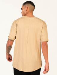 T-Shirt męski beżowy OZONEE MR/21576