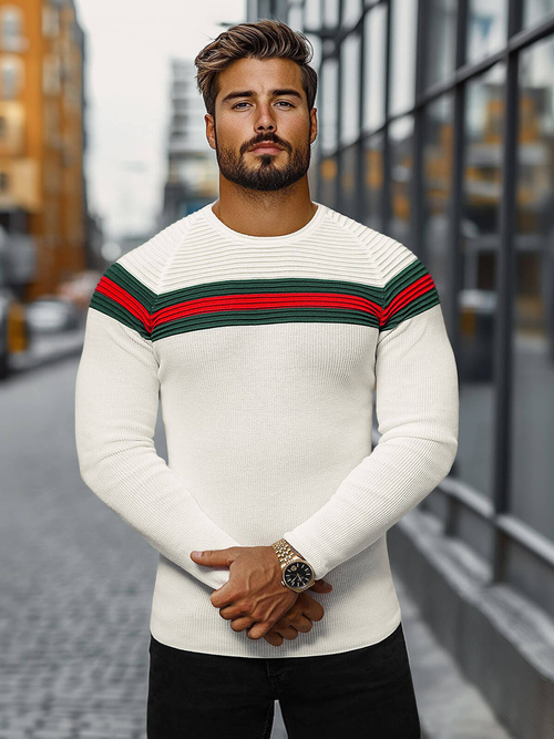 Светр чоловічій kремовий OZONEE L/2457Z